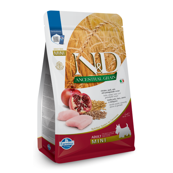 Farmina N&D Ancestral Grain Chicken & Pomegranate Mini Adult Dog