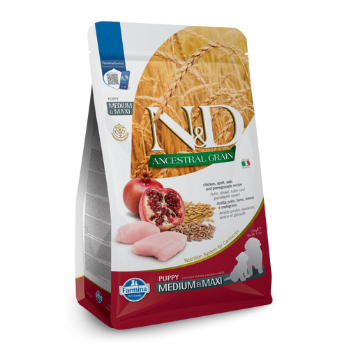 FARMINA N&D CHICKEN & POMEGRANATE PUPPY MEDIUM & MAXI 5.5lb