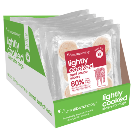 Small Batch Pet Beef Sliders for Dogs Lightly Cooked - 8oz