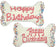 Happy Birthday Dog Bone 5.5" - Pink