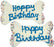 Happy Birthday Dog Cookie 5.5" - Blue Bone