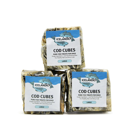 Cod Skin Large Cube Dog Treat