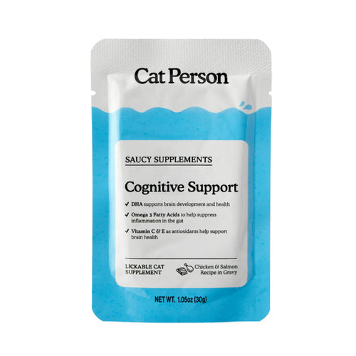 Cat Person Cognitive Support Supplement Chicken & Salmon Recipe in Gravy 1oz