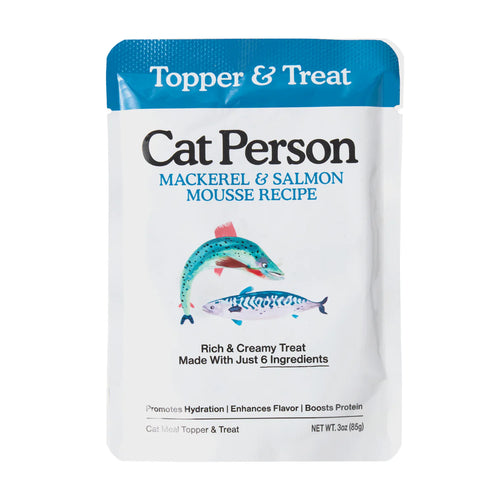 Cat Person Mackerel & Salmon Mousse Topper & Treat - 3oz