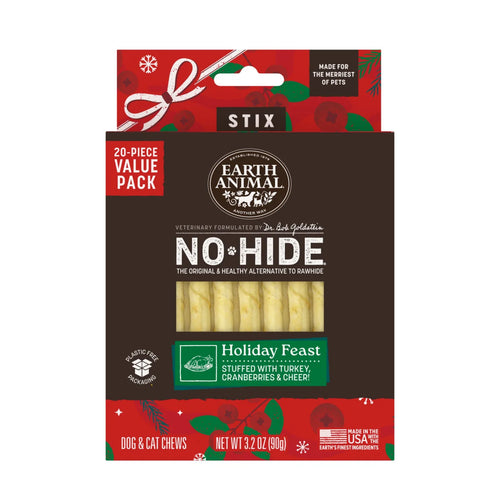 Earth Animal No-Hide® Holiday Feast Stix Dog Chew - 20 Count Value Box