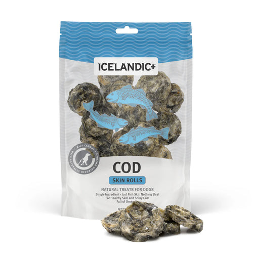 Cod Skin Rolls Dog Treats 3oz