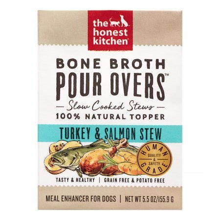 The Honest Kitchen Bone Broth Pour Overs - Turkey & Salmon Stew 5.5oz