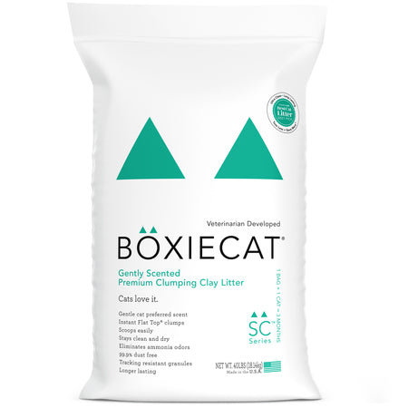 Boxie Cat Gently Scented Natural Clumping Clay Cat Litter - 40lb