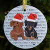 Dachshund Christmas Ornament