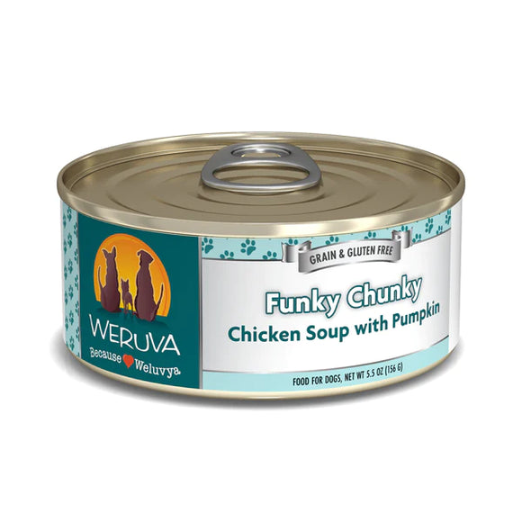 WERUVA FUNKY CHICKEN 5.5oz. WET DOG FOOD