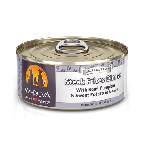 WERUVA STEAK FRITES WET DOG FOOD 5.5oz