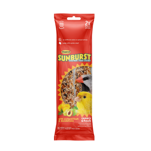 SUNBURST TREAT STICKS ORCHARD FRUIT & DANDELIONS - CANARY & FINCH