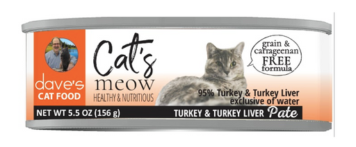 Dave’s Cat's Meow 95% Turkey & Turkey Liver Pate