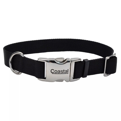 Coastal Adjustable Dog Collar with Metal Buckle - Size Medium 14-20 | 3/4 Width