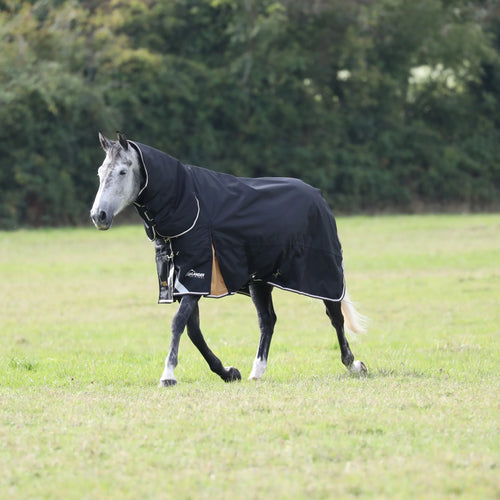 Shires Equestrian Highlander Plus 200 Neck Cover - Black/Gold