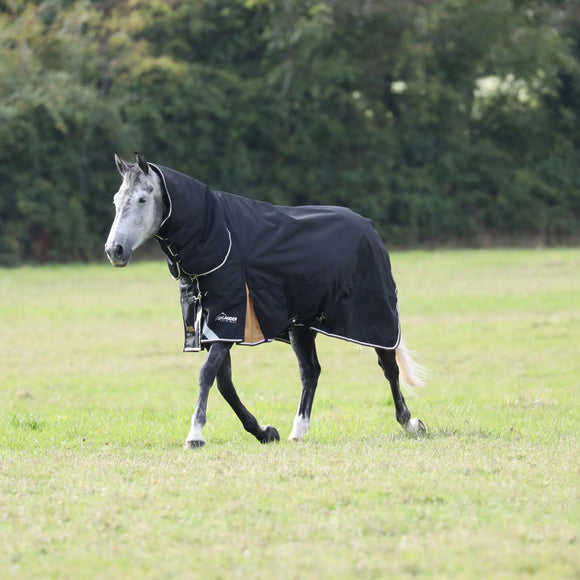 Shires Equestrian Highlander Plus 200 Neck Cover - Black/Gold