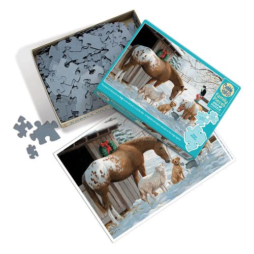 Winter Barnyard (Family) 350pc Puzzle