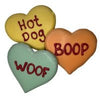 Hand Decorated Conversation Heart Dog Cookie