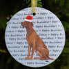 Vizsla Christmas Ornament