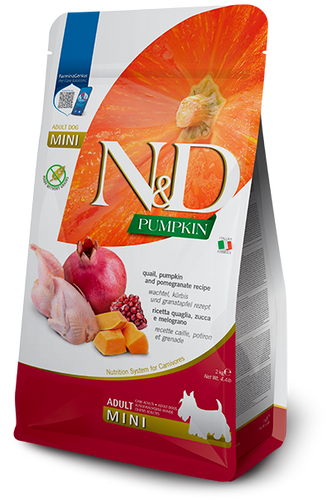 Farmina N&D Quail & Pomegranate Adult Mini Dry Dog Food - 4.4lb
