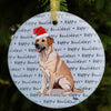 Yellow Lab Christmas Ornament