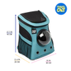 “The Fat Cat” Cat Backpack in Aqua - For Larger Cats