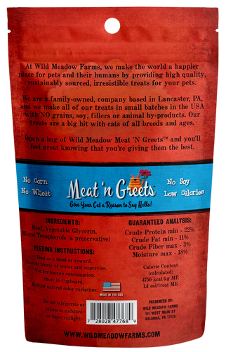 Wild Meadow Farms Meat 'n Greets Beef Cat Treats