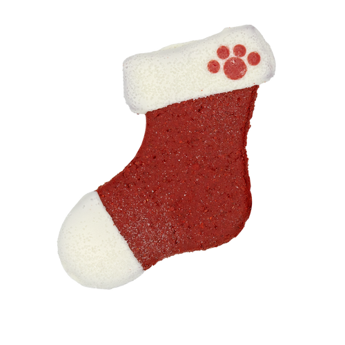 Hand Decorated Stocking Dog Cookie