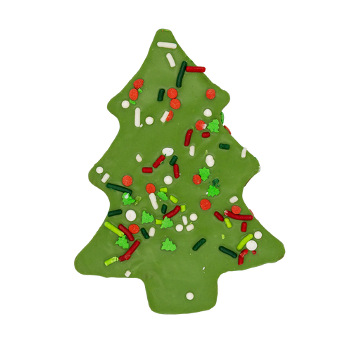 Hand Decorated Christmas Tree Dog Cookie - Assorted Designs