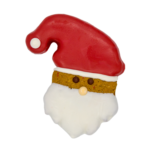 Hand Decorated Santa Dog Cookie