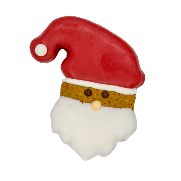 Hand Decorated Santa Dog Cookie
