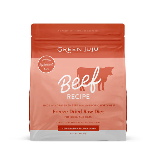 Green Juju Beef Recipe - Freeze Dried Raw Diet - 14oz