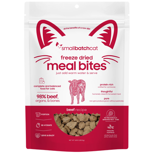 Small Batch Pet Beef Meal Bites Cat Freeze-Dried - 10oz