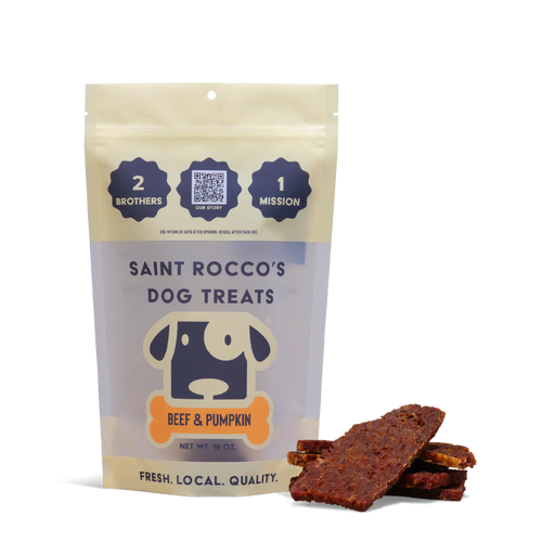 Saint Rocco's Beef & Pumpkin Dog Treat - 8oz
