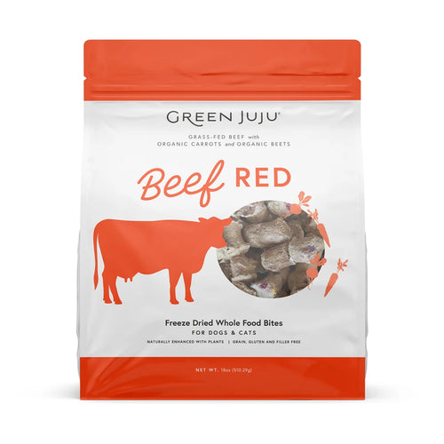Green Juju Beef Red Whole Food Bites Freeze-Dried Treat / Topper - 18oz
