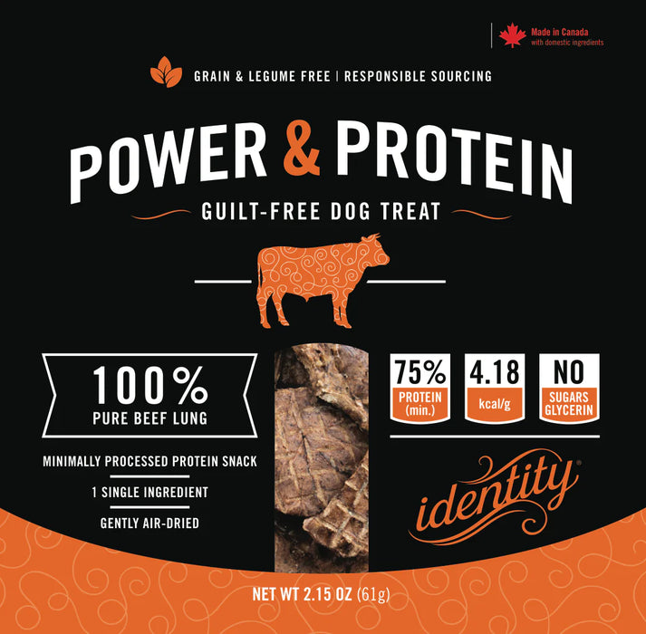 Power & Protein 100% Pure Air-Dried Beef Lung Dog Treats