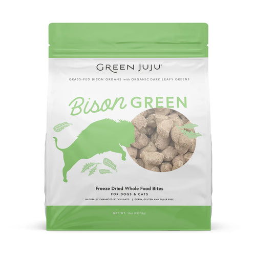 Green Juju Bison Green Whole Food Bites Freeze-Dried Treat / Topper - 2.5oz