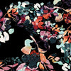 Black Watercolor Floral Long Sleeve 1/4 Zip Ladies Sun Shirt