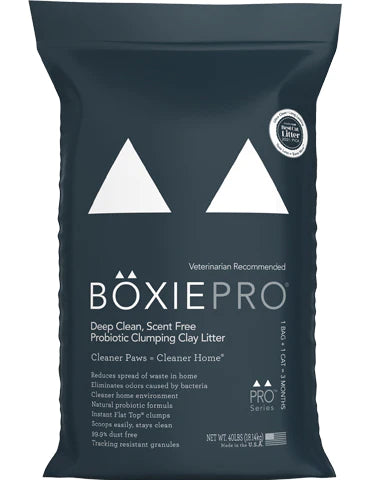 BoxiePro® Deep Clean Probiotic Cat Litter, 40-lb bag