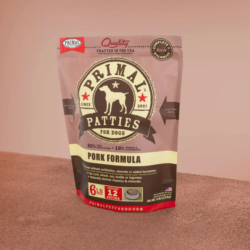 Primal Patties Raw Frozen Canine Pork Formula