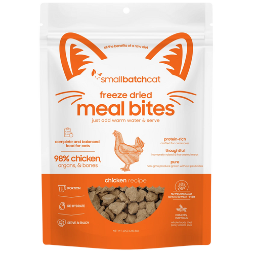 Small Batch Pet Freeze-Dried Chicken Meal Bites for Cats - 10oz