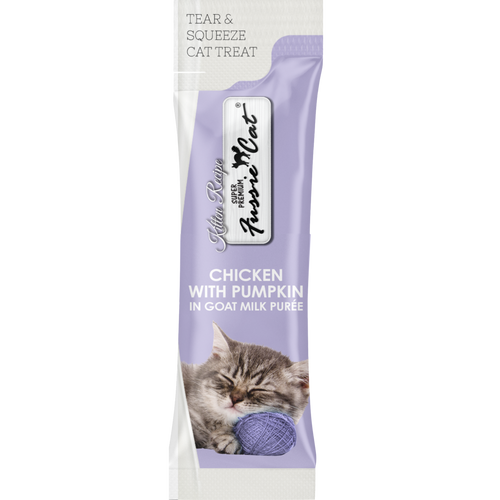 Fussie Cat Kitten Chicken with Pumpkin in Goat Milk Puree - 4 Pack