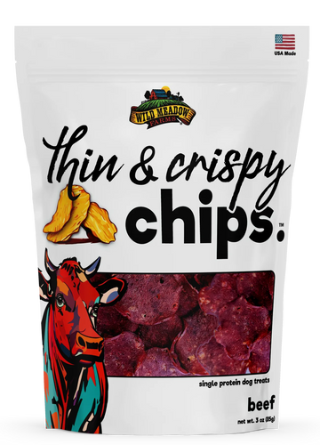 Wild Meadow Farms Thin & Crispy Chips - Beef Dog Treat