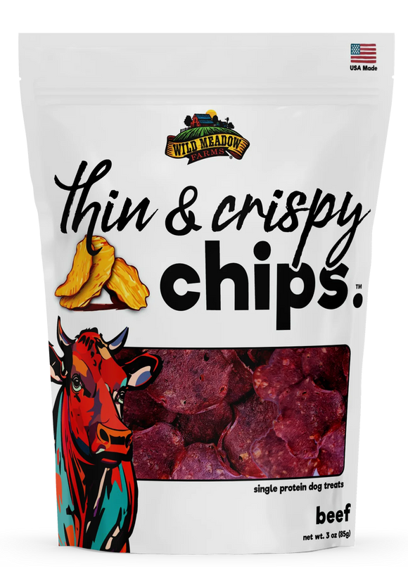 Wild Meadow Farms Thin & Crispy Chips - Beef Dog Treat