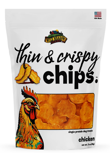 Wild Meadow Farms Thin & Crispy Chips - Chicken Dog Treat