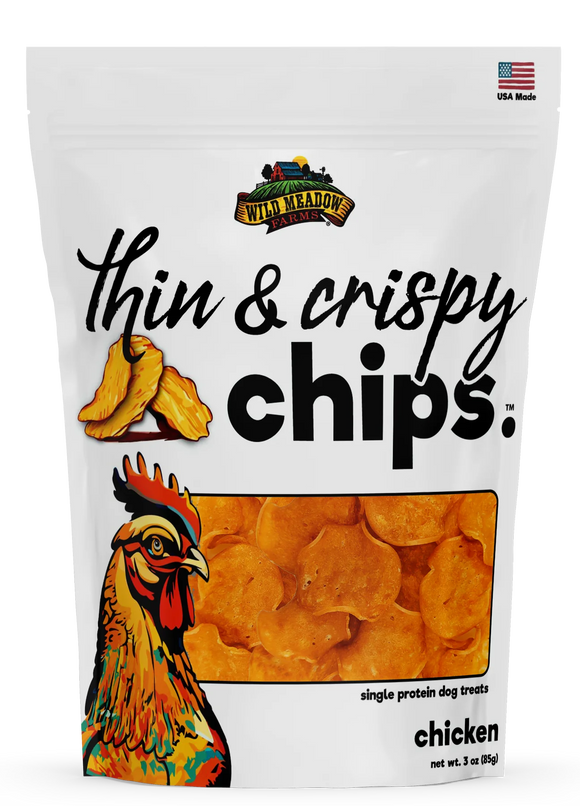 Wild Meadow Farms Thin & Crispy Chips - Chicken Dog Treat