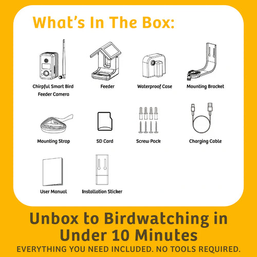 Chirpful Smart Bird Feeder - 4k Camera | Solar-Powered | AI-Driven