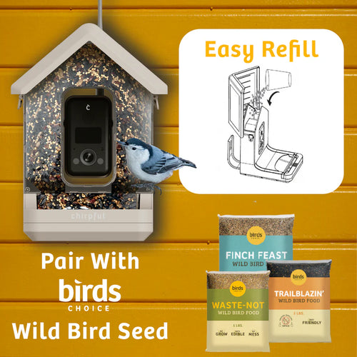 Chirpful Smart Bird Feeder - 4k Camera | Solar-Powered | AI-Driven