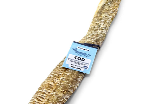 Icelandic Cod Skins Dog Chews - Long