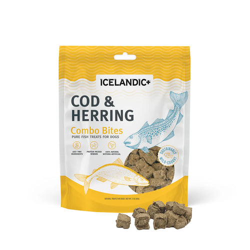 Cod & Herring Combo Bites Fish Dog Treats 3oz.